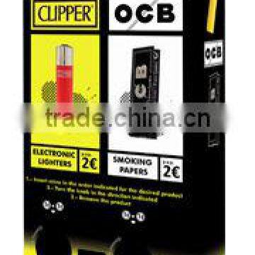 Distributrices des briquets et des papiers a cigarettes OCB et CLIPPER