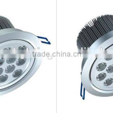 Energy Saving 9*1W 800Lm Aluminium Alloy Recessed LED Downlight / Ceiling Light