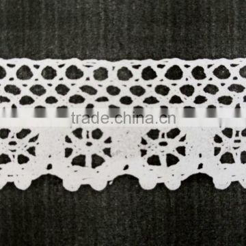 Contemporary stylish crocheted cotton lace trim