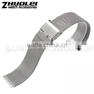 12|14|16|18|20|22|24mm high quality imported stainless steel Milan mesh watch bracelet with fashionable buckle