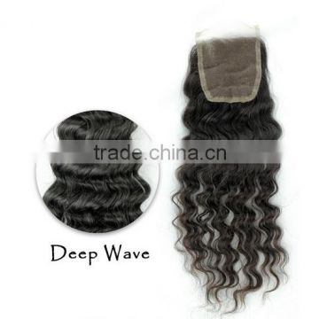 Wholesale Virgin Remy Human Deep wave Brazilian Cheap Lace Hair Closure