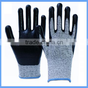 High Quality HMWPE Nitrile Coated Anti Cut 5 gloves