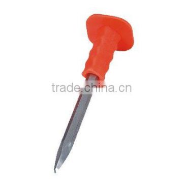 hex cold chisel with square rubber handle