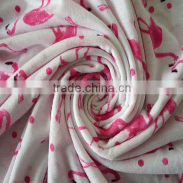 Polyester 30S poly spun knitted fabric stretch for garment
