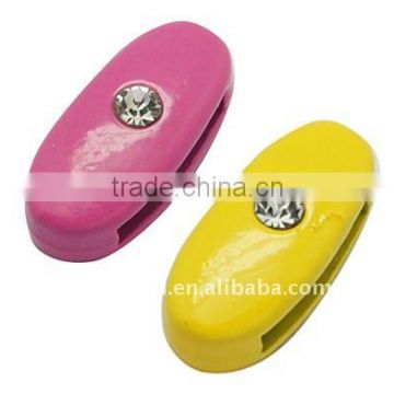 Alloy Slide Charms, with Enamel and Rhinestones, Alphabet, Multicolor, about 5.5~12x12x5mm, hole: 2x8mm(ALRI-A001-I)