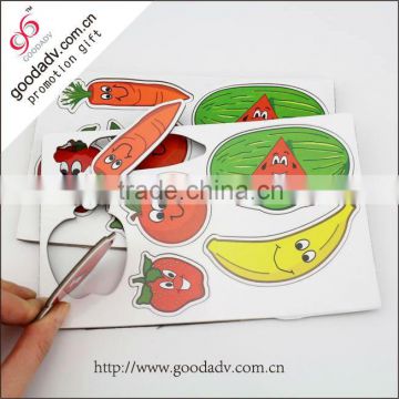 Children magnet puzzle / fruit design cardboard puzzle / puzzle game