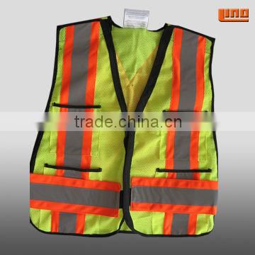 Hi visibility Safety Vest meets CE EN471 CLASS 2