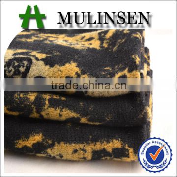 Shaoxing Mulinsen new arrival warm fabric for winter coat, printed knitwear