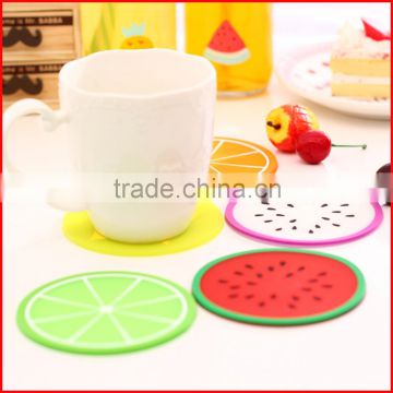 Fahionable fruit cup mat custom silicone cup mat