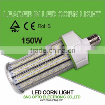 High brightness cool white color temperature e40 led corn light 150w ce rohs used for highbay light