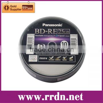 Panasonic 25GB Blu ray Single Layer Recordable Rewritable BD-RE Disc, Model:LM-BES25WE10