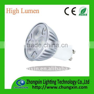 High quality GU10 LED spotlight 3x1W