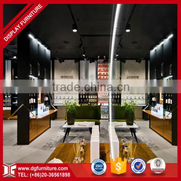 Shopping mall kiosk glass top showcase for perfume display showcase