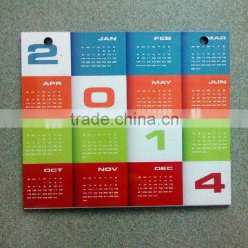 high quality of sublimation mdf calendar with heat transfer