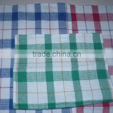100% Cotton yarn dyed checkered tea towel kitchen cloth