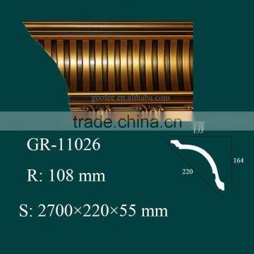 2015 High Quality Home Decoration Construction PU Cornice Moulding