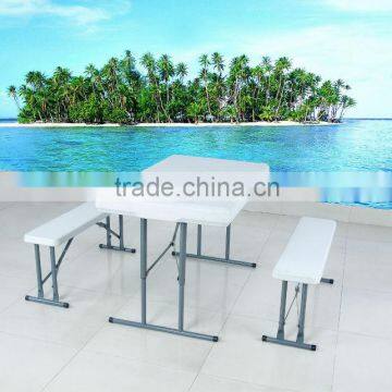 High Quality Blow Molded Folding Outdoor Plastic Table Set