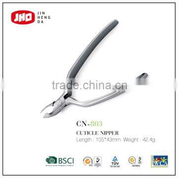 Stainless steel half jar cuticle nipper