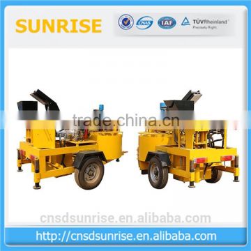 factory price hollow block making machine with diesel engine with mixer