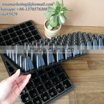 72 Cell Black PS Plastic Material Plant Nursery Seed Starter Tray with Earth Plugs