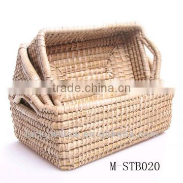 High quality straw basket with handle (factory supplier)
