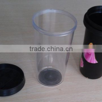 Custom 16oz Paper Inser Travel mugs/plastic starbucks tumbler