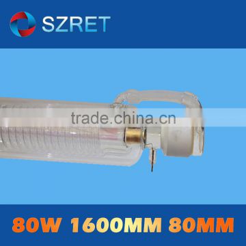 Chengdu Weegiant Weeson Shenzhen laser tube wholesale 80W Co2 laser glass tube 1600mm