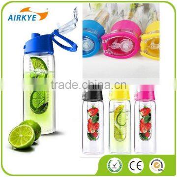 BAP FREE Fruit Juice Infusing Infuser Water Bottle Sport Health Flip Lid