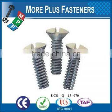 Made in Taiwan Stainless Steel Slotted or Phillips Oval Countersunk Head Machine Screw