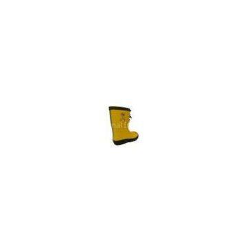 Cute Flat Rubber Rain Boot Short , Yellow Size 5 Simple 155mm