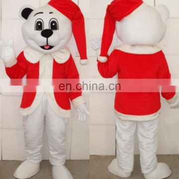 HI CE standard Christmas bear mascot costume with red hat