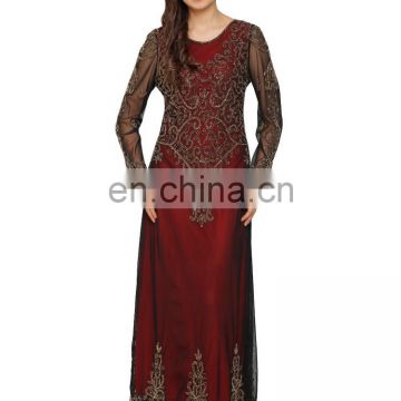 red fancy embroidered party wear dress latest party wear dresses for girls