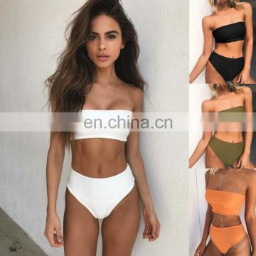 Tube Top Swimsuit Two Piece Sets Wrapped Chest Separate Sexy Swimsuit Comfortable Women's Bikini Luxury