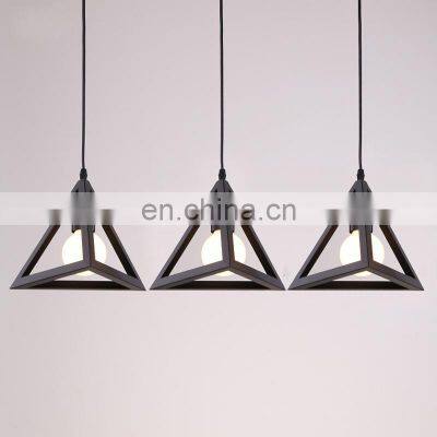 Industrial LED E27 Black Metal Pendant Light for Dining Living Room