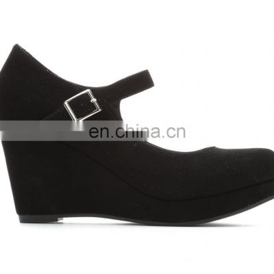 Black color ladies fancy high quality handmade design high wedges heel sandals shoes women boots
