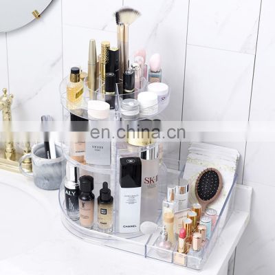 Cosmetics Organizer Jewelry Acrylic Makeup Display Storage Box Makeup Organizer with Tray