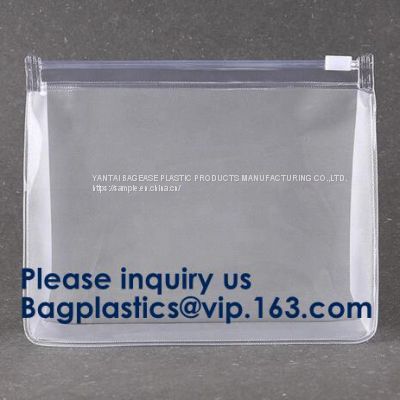 Pvc Makeup Cosmetic Bag Resealable PVC Slider Zip Poly CPE Material, makeup mini clear PVC cosmetic bag