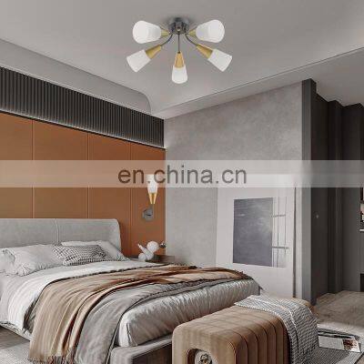 HUAYI Modern Design Black Gold Dining Room Bedroom Hotel Indoor Simple E27 Ceiling Light