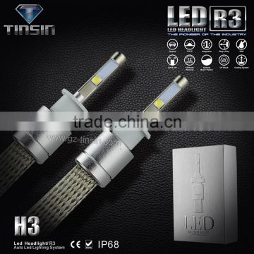 Factory price 24w 3x5 square car h3 led headlight bulbs,separated driver led headlight