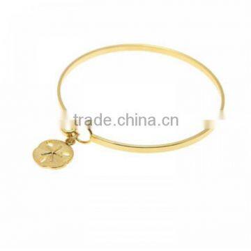 Fashion Design Ladies Bracelet Models, Stainless Steel Gold Sand Dollar Bracelet