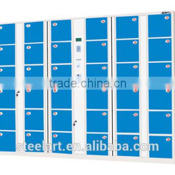 Smart steel storage locker cabinet electronic barcode locker
