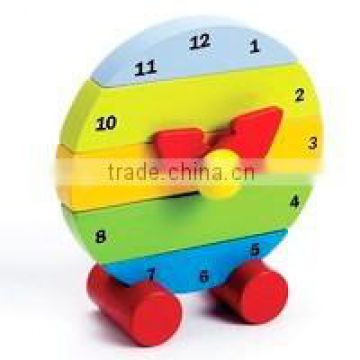 Baby educational wooden clock toy