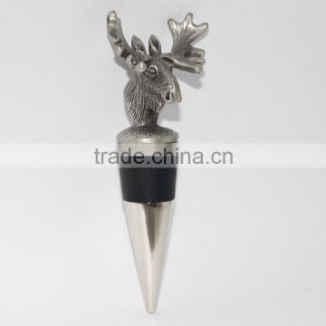 Your idea custom top decoration moose wine stopper Hunting Gift
