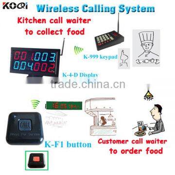 Restaurant Waiter Buzzer Systems For Kitchen Equipment K-999 K-4-D K-F1