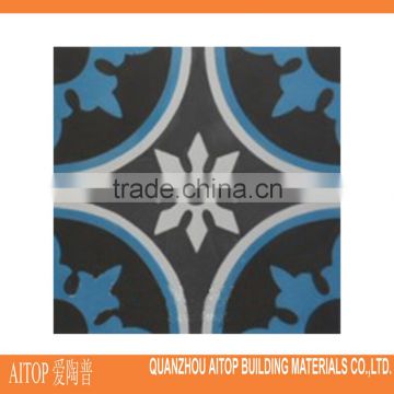 Blue texture cement tiles material high grade building brick panel interior house cement tile concrete handmade print tile