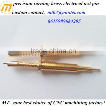 precision turning brass electrical test pin