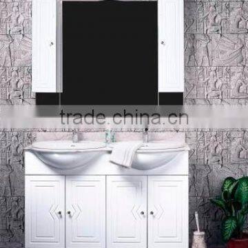 Modern Floor Mounted MDF Cabinet Bathroom Mirror Vanity