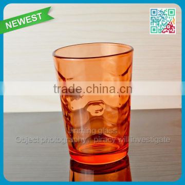 Hot sale glass drinkware dinfferent color drinking glass tumbler