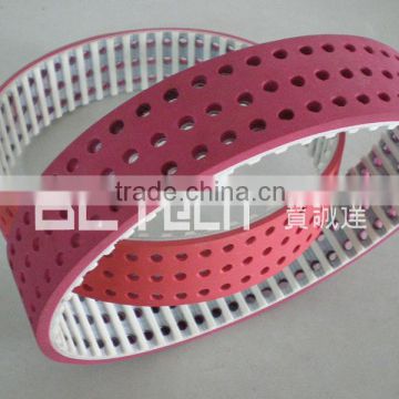 PU Timing belt in differernt color rubber & holes