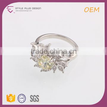R63426K01 China wholesale jewelry silver plated apollo diamond rings jewelry in dubai silver ring big stone ring